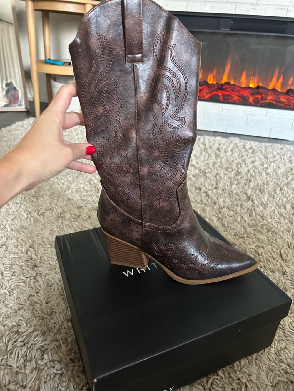 NEVER WORN White Fox cowboy boots